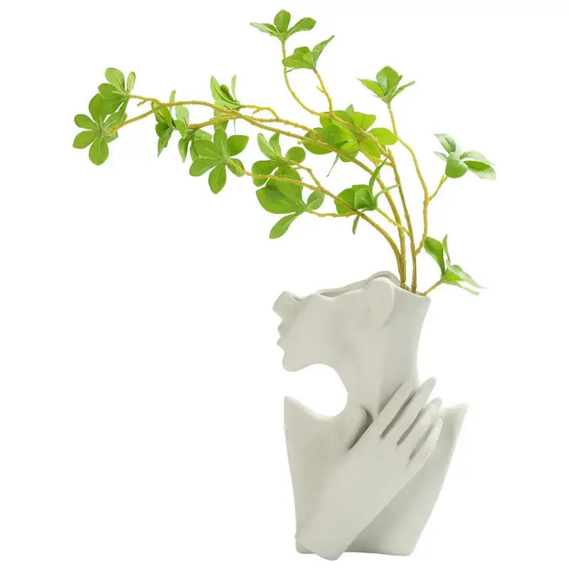 White Ceramic Head Vase
