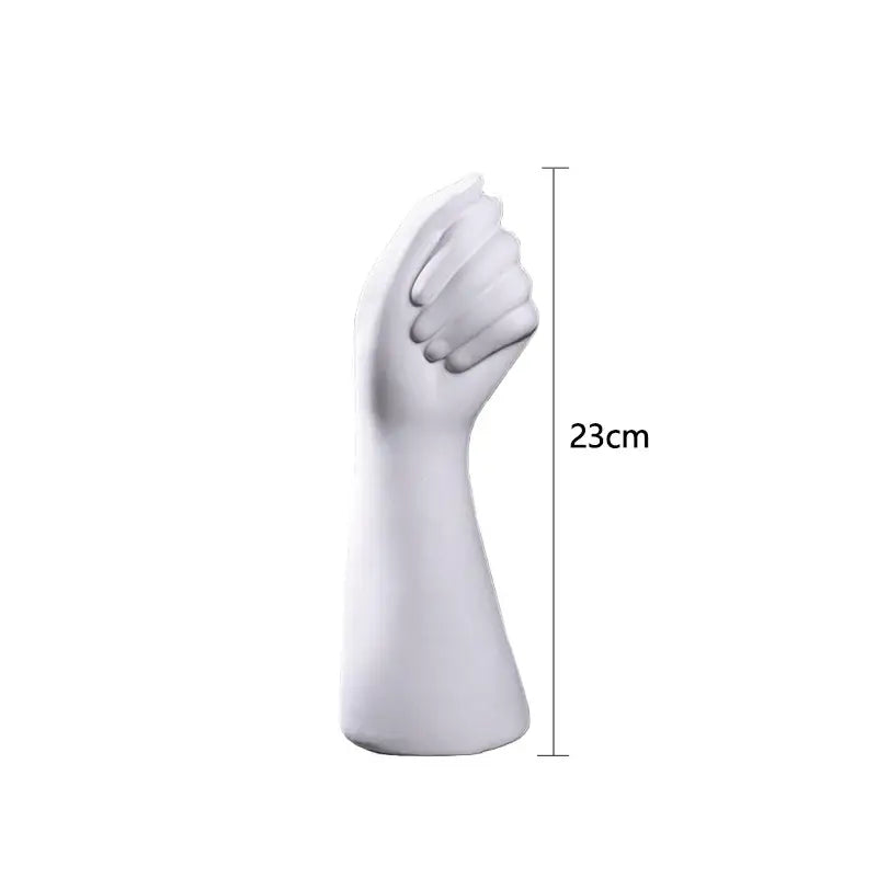 White Ceramic Hand Vase