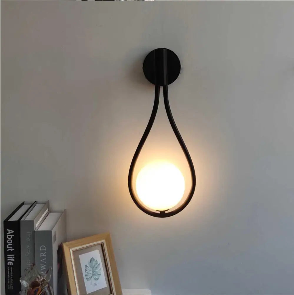 Black Teardrop Wall Sconce