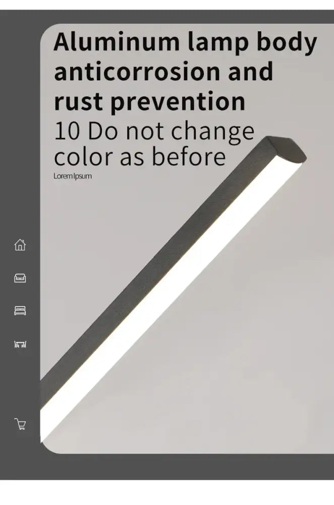 Black Linear Pendant Light 100cm for Dining