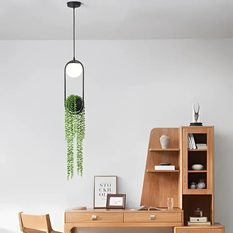 Black Planter Pendant Light