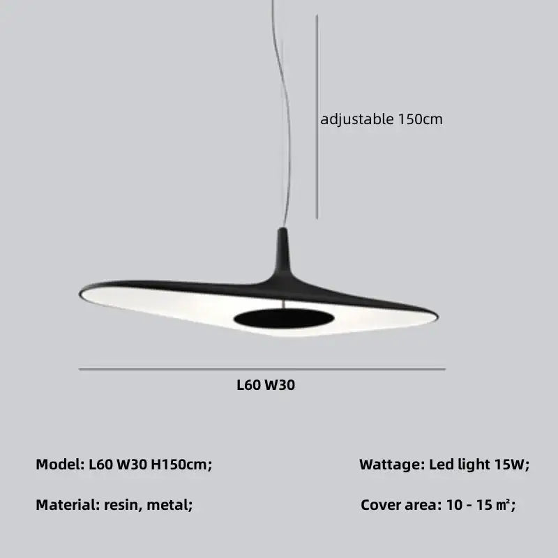 Black Disc Pendant Lamp