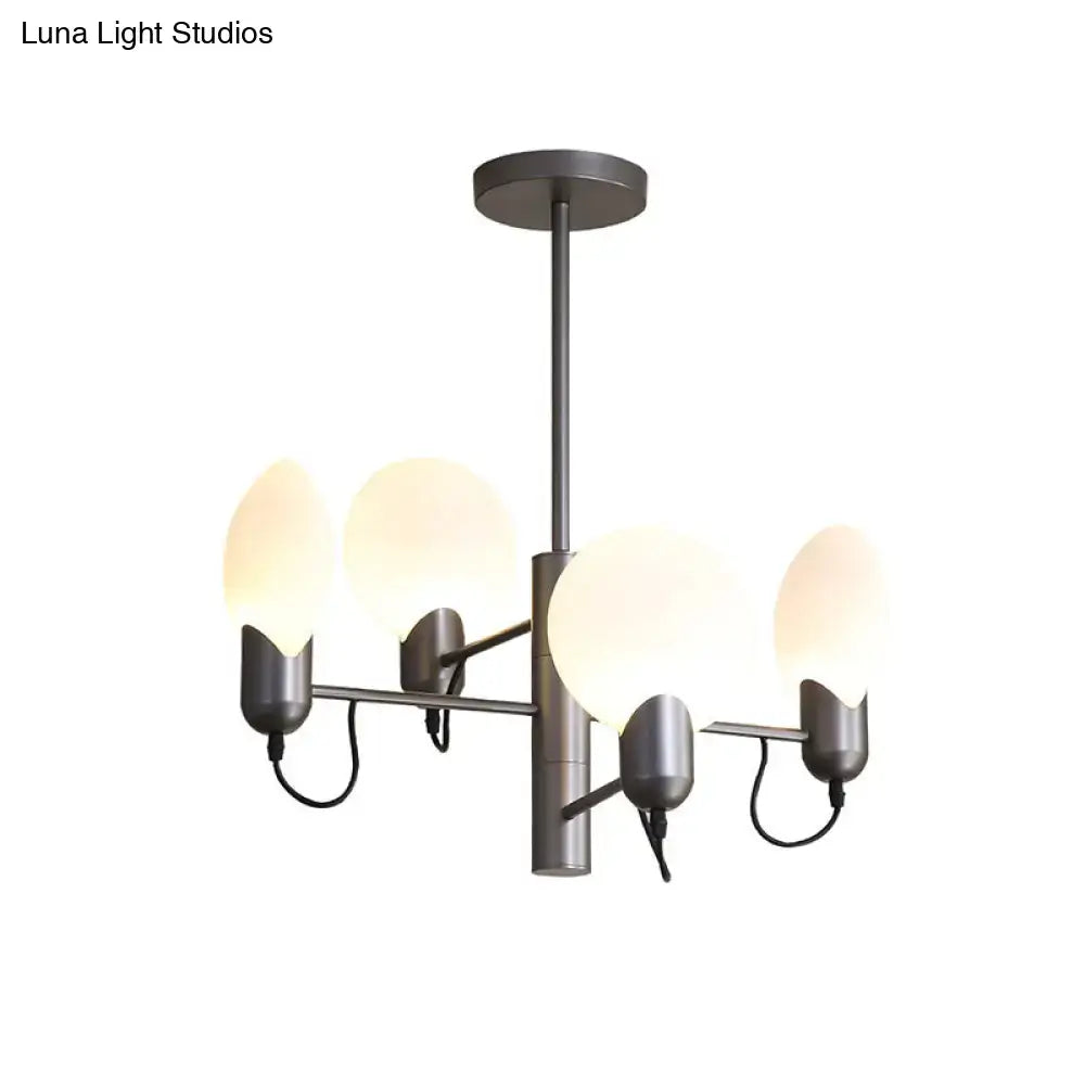 Silver Oval Ceiling Light