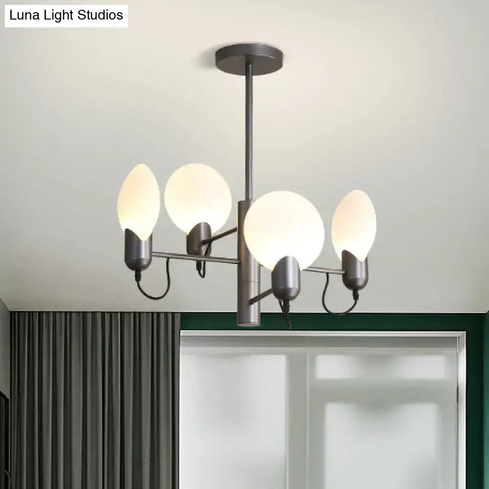 Silver Oval Ceiling Light