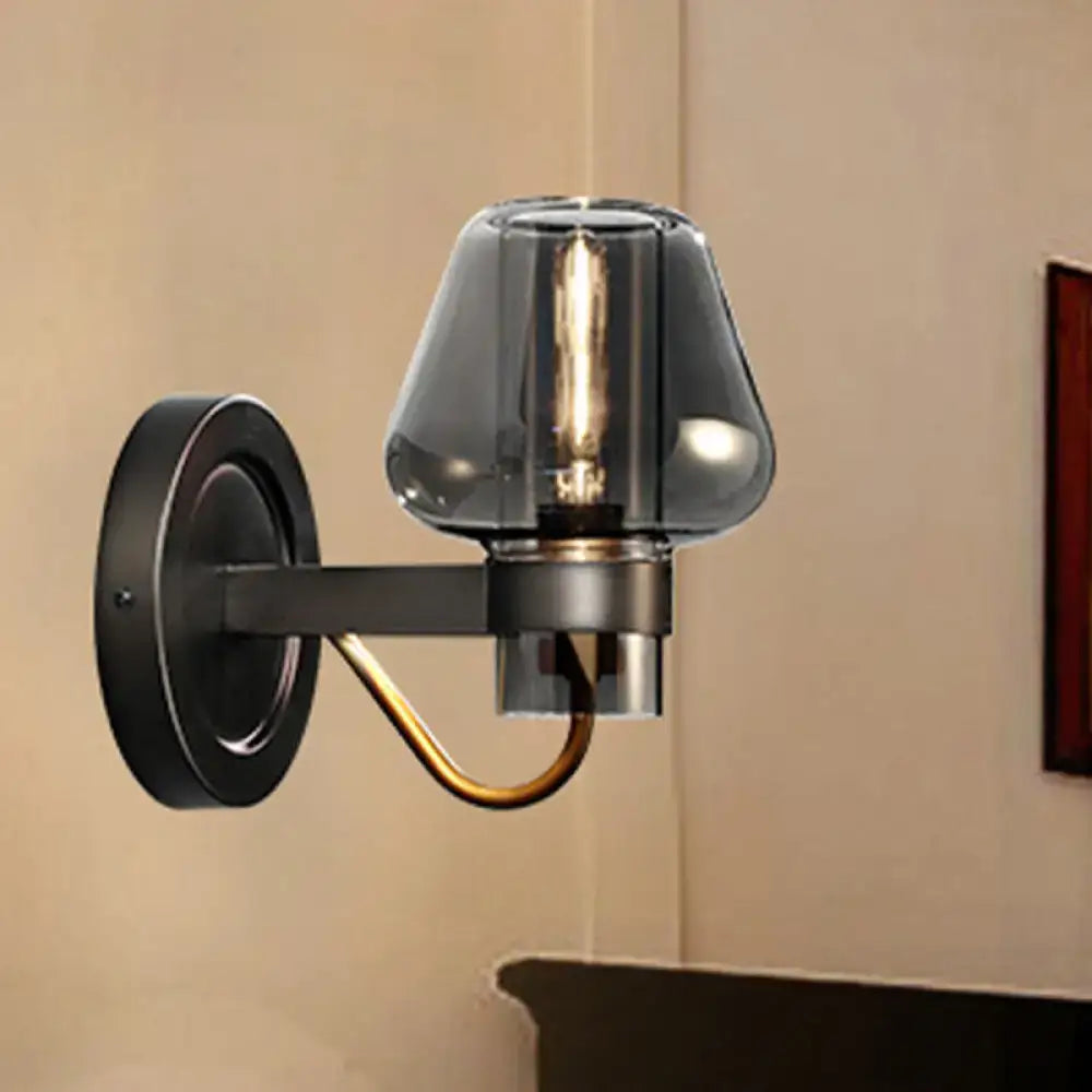 Black Brass Mushroom Sconce