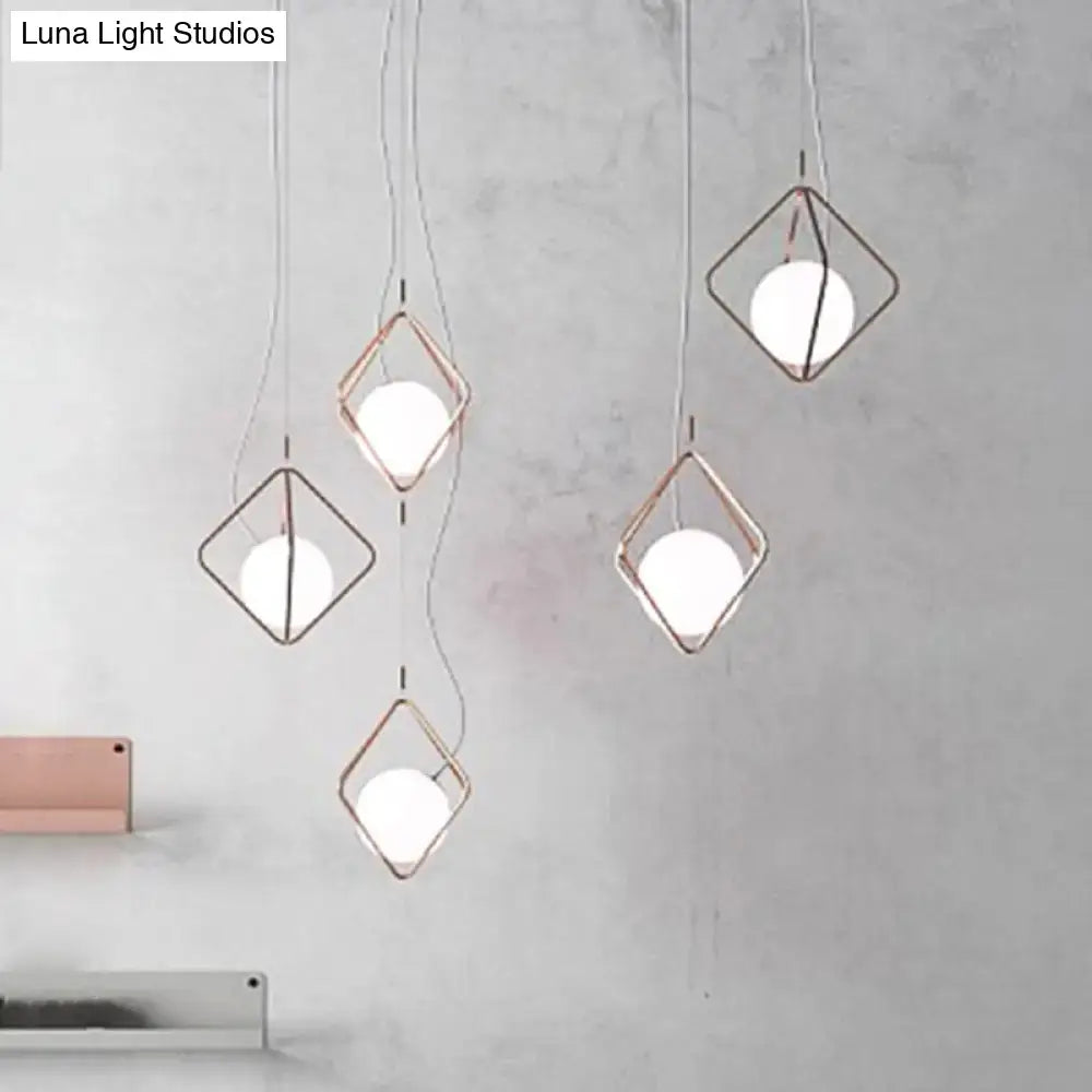 Copper Square Suspension Light