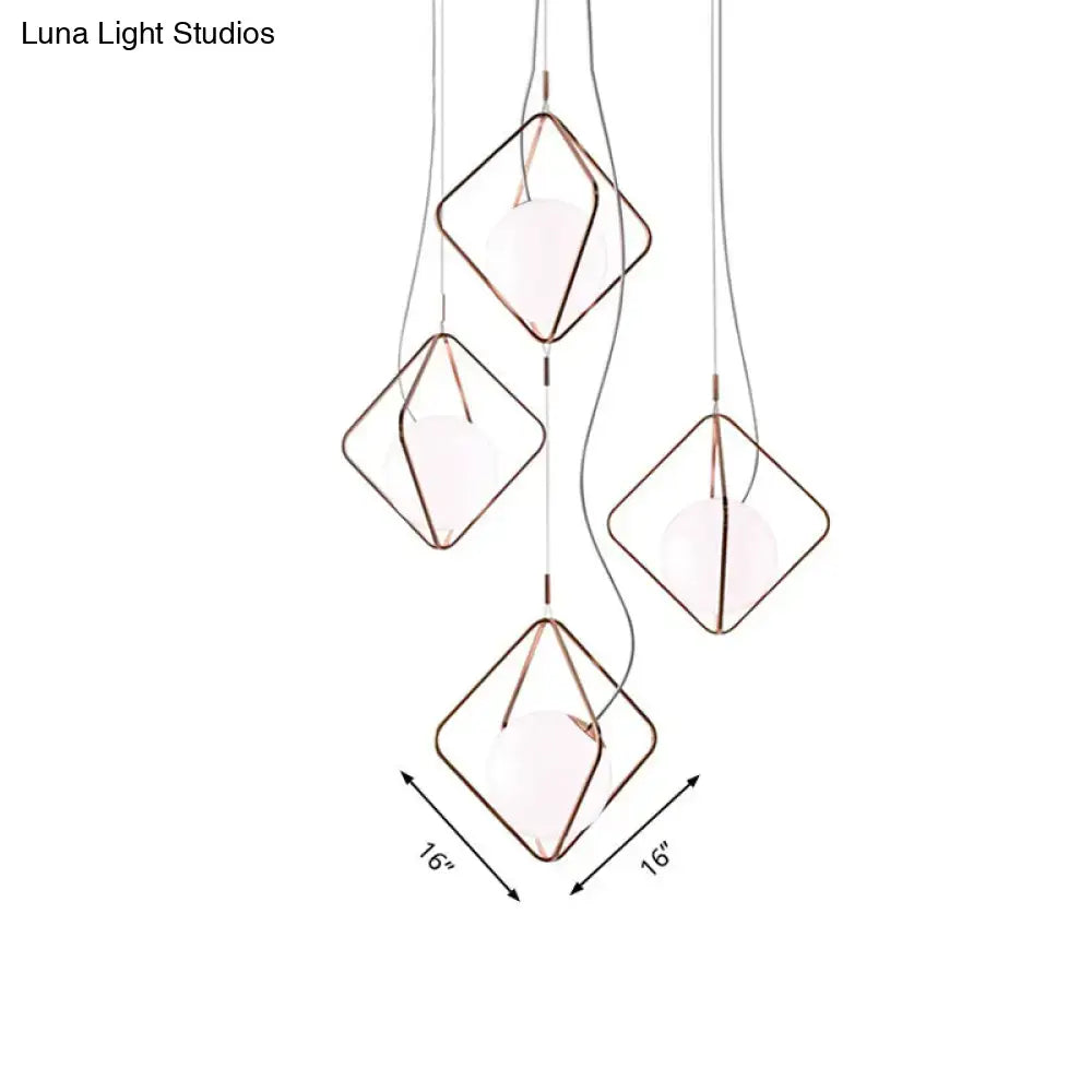 Copper Square Suspension Light
