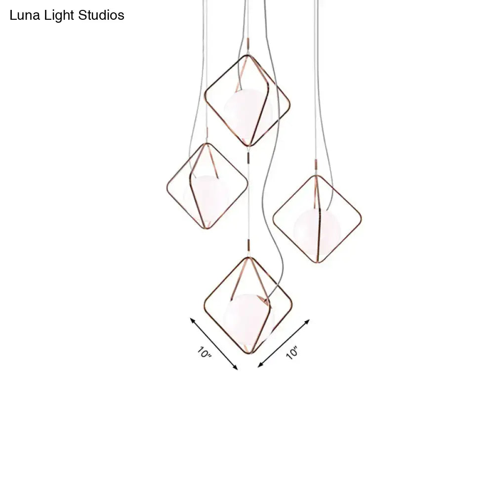 Copper Square Suspension Light