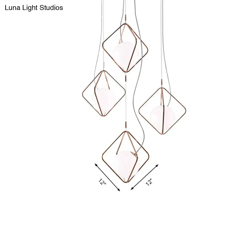 Copper Square Suspension Light