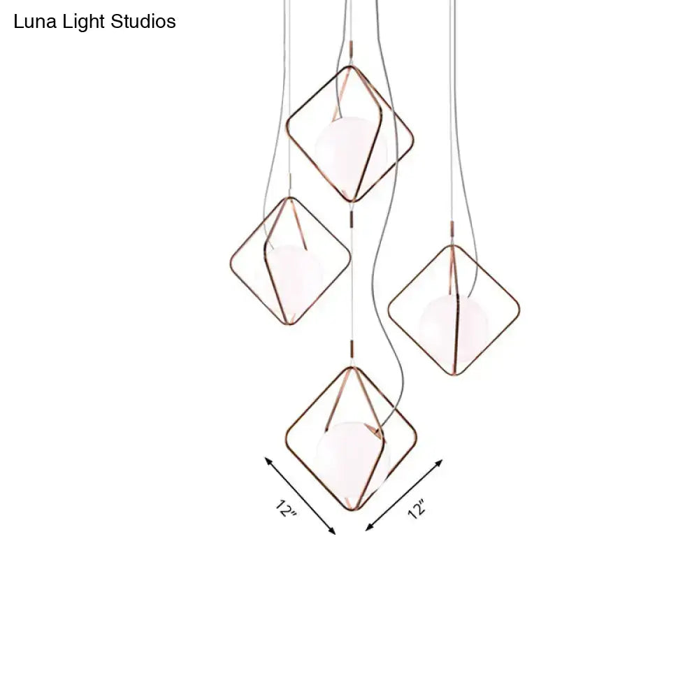 Copper Square Suspension Light