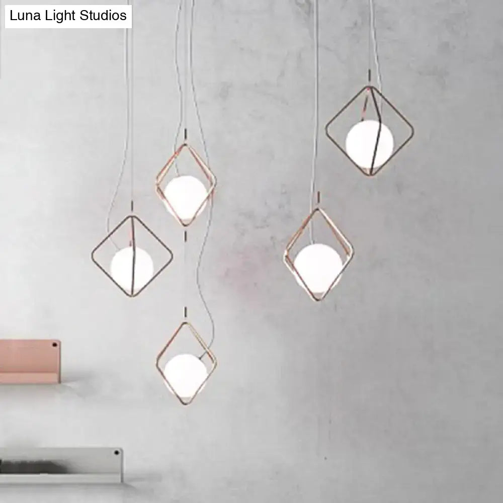 Copper Square Suspension Light