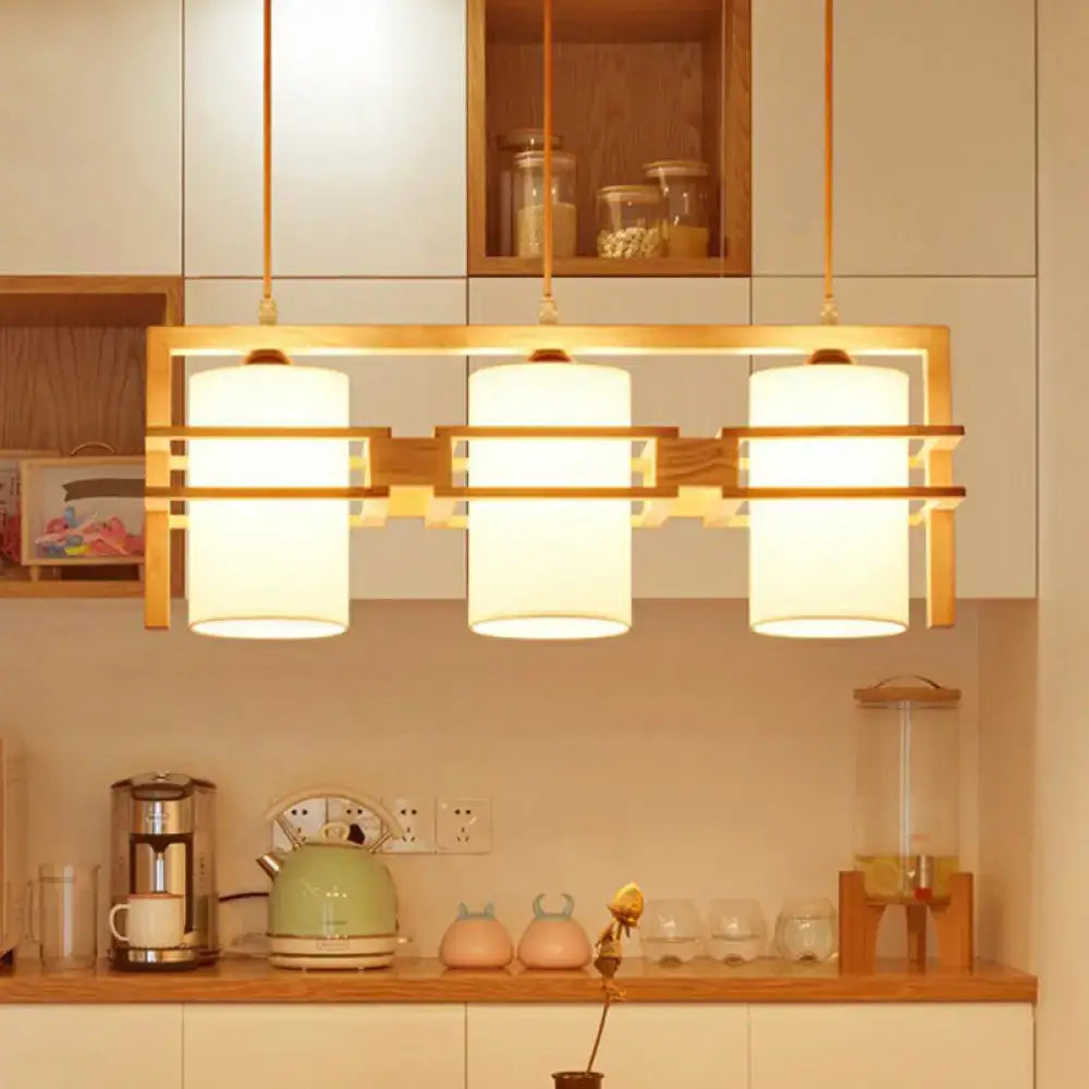 Wood Linear Island Pendant