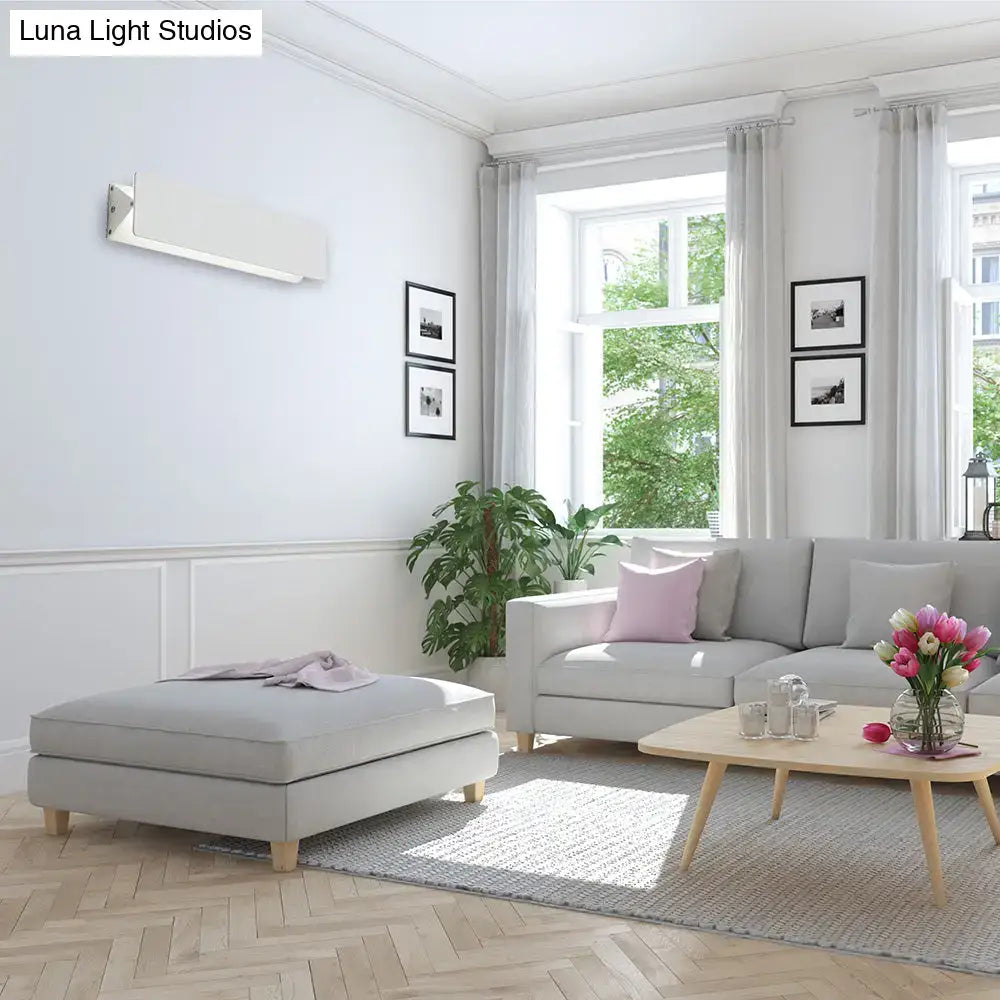 White Linear LED Sconce