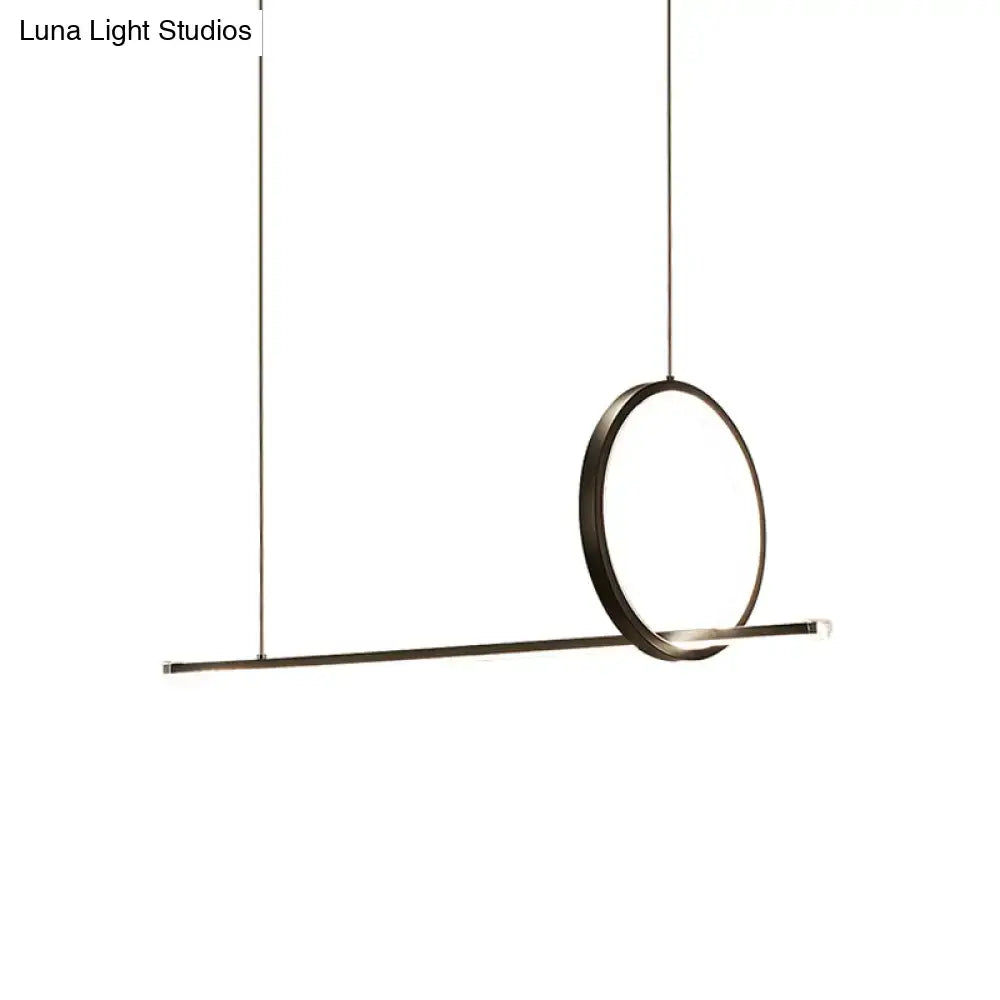 Black LED Ring Chandelier