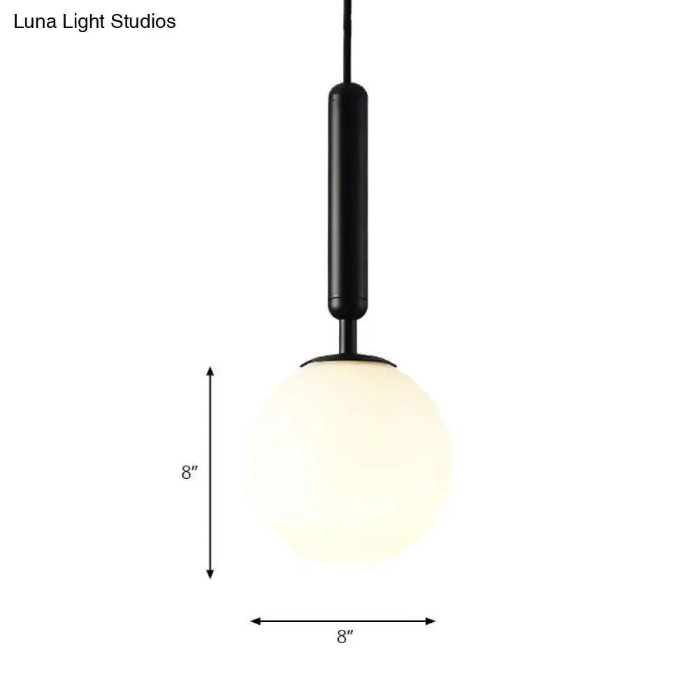 White Glass Globe Pendant