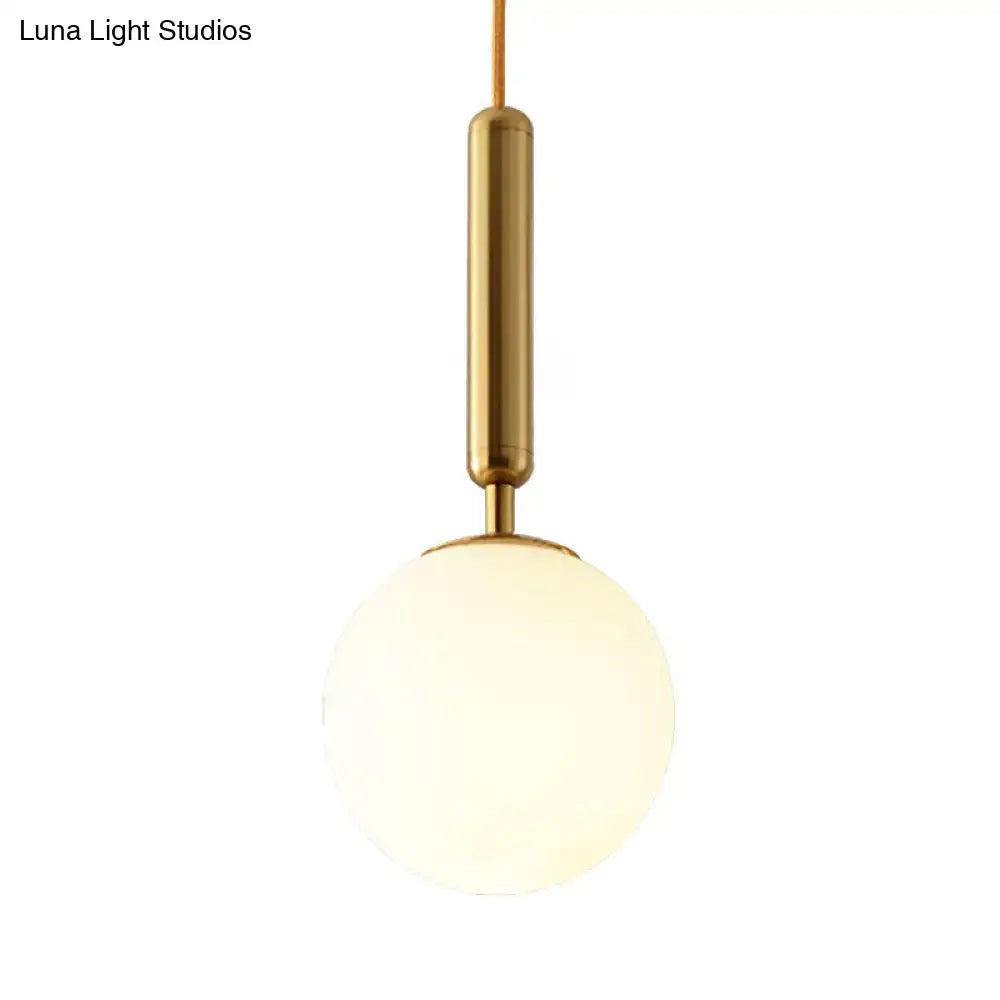 White Glass Globe Pendant