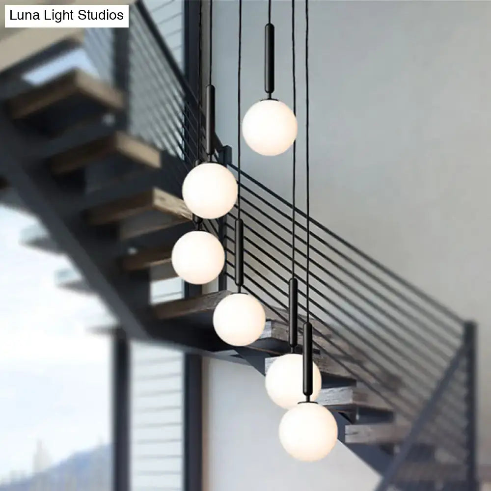 White Glass Globe Pendant