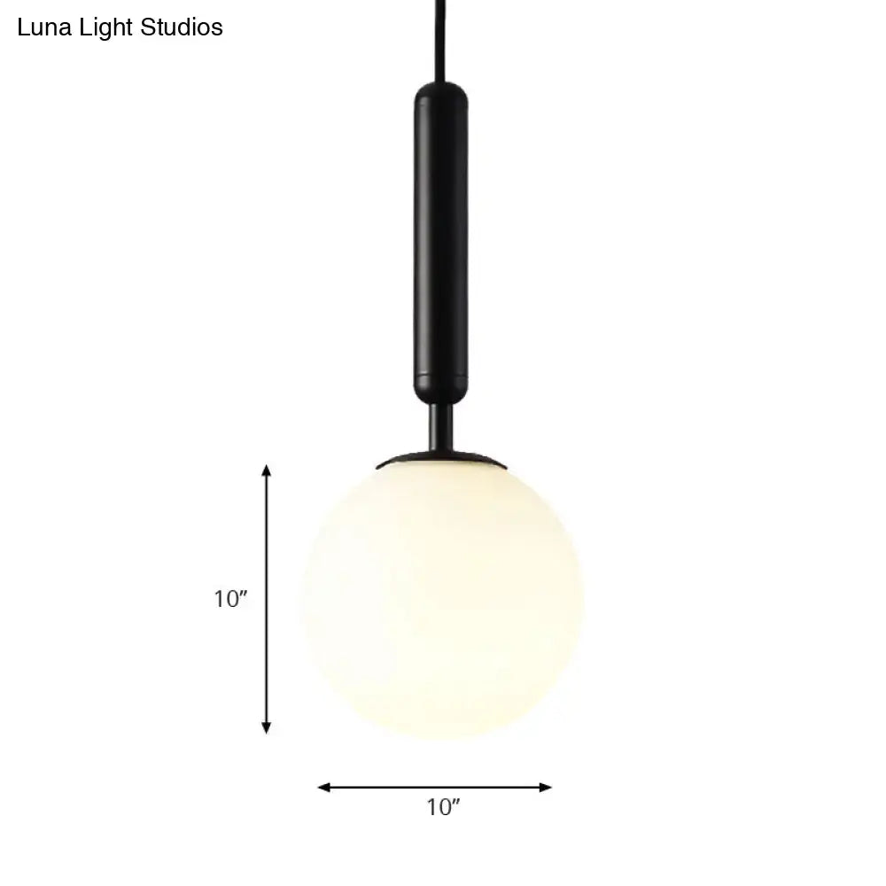 White Glass Globe Pendant