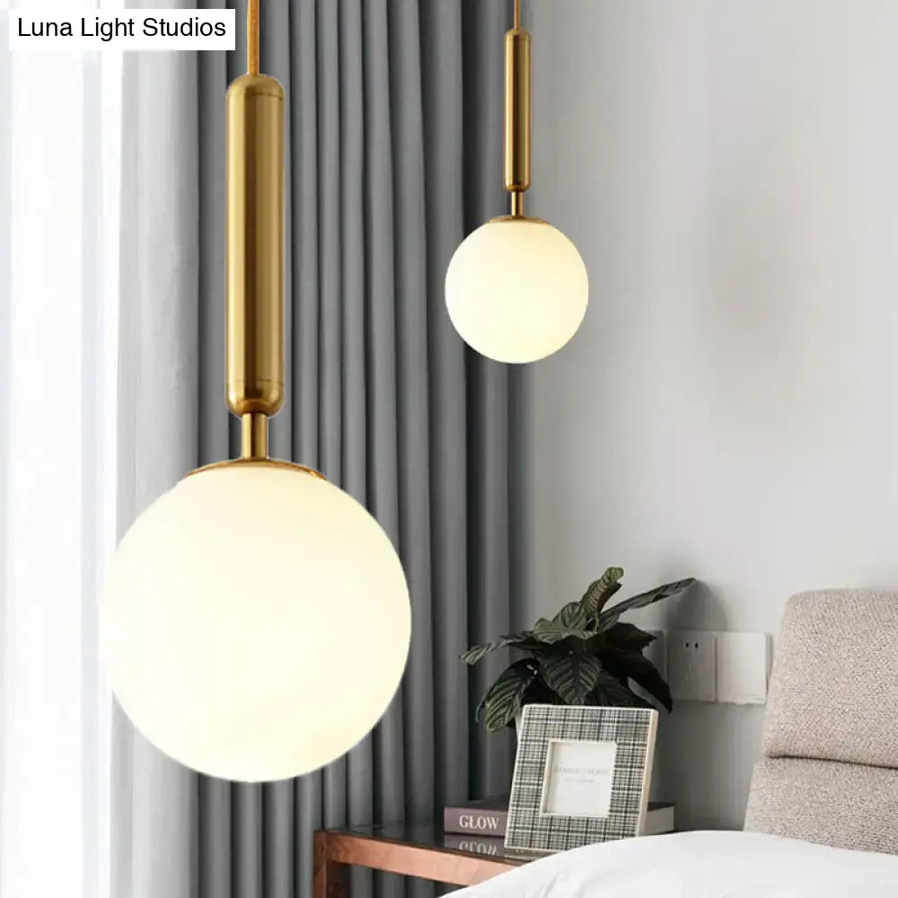 White Glass Globe Pendant