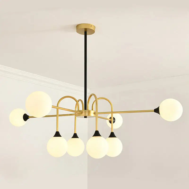 Gold Clear Glass Chandelier