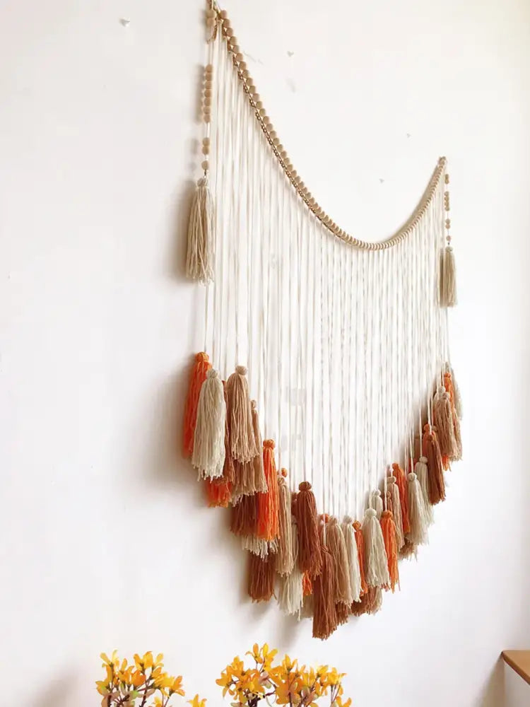 Beige Macrame Wall Tapestry