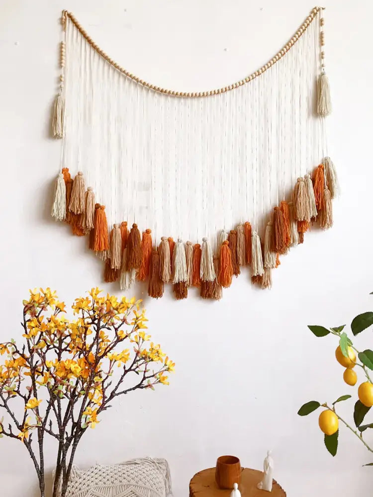 Beige Macrame Wall Tapestry