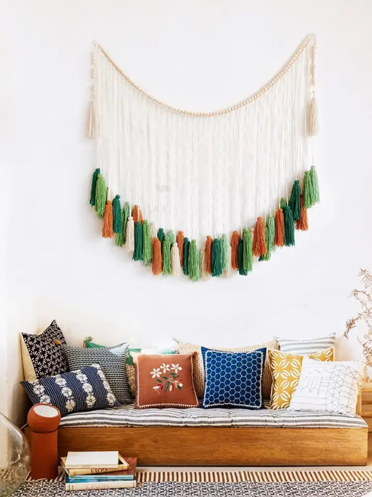 Beige Macrame Wall Tapestry