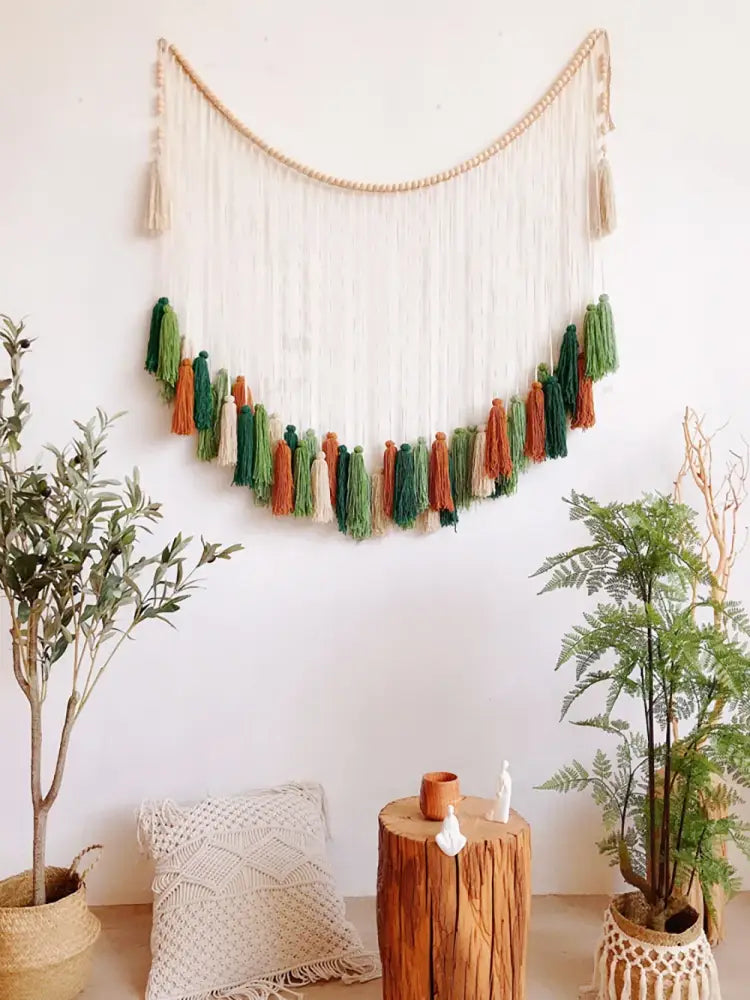 Beige Macrame Wall Tapestry
