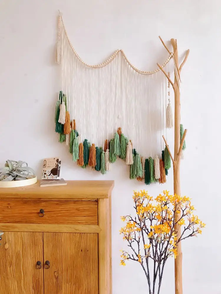Beige Macrame Wall Tapestry