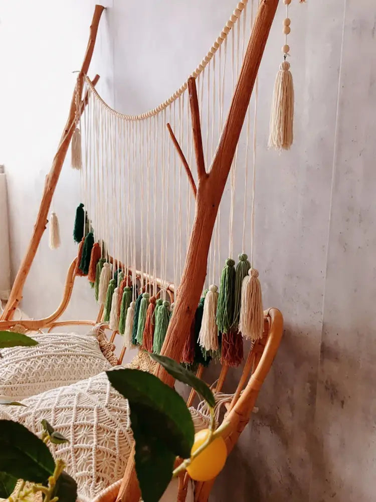 Beige Macrame Wall Tapestry