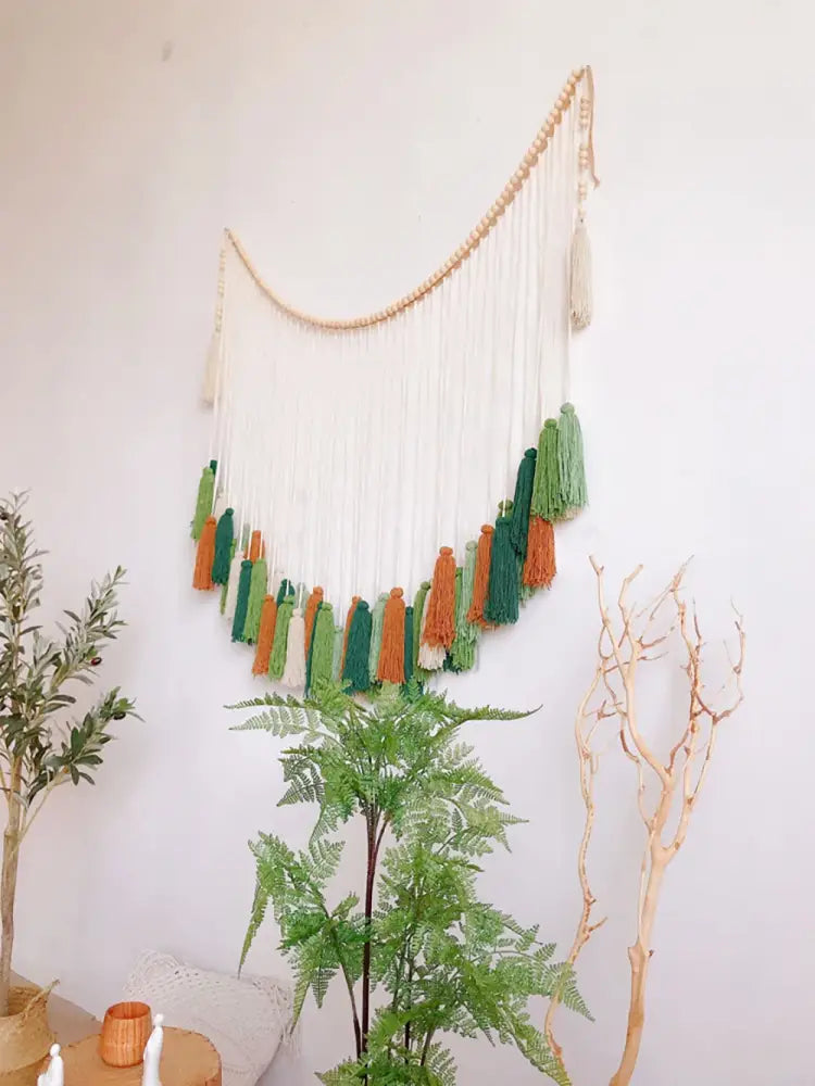 Beige Macrame Wall Tapestry