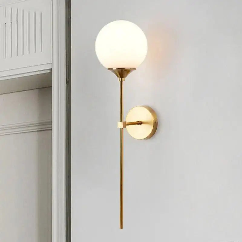 Brass Amber Glass Sconce