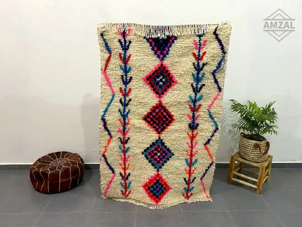 Beige Geometric Rug