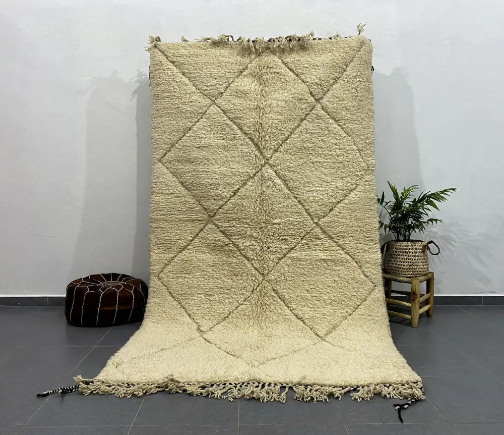 Cream Diamond Moroccan Rug