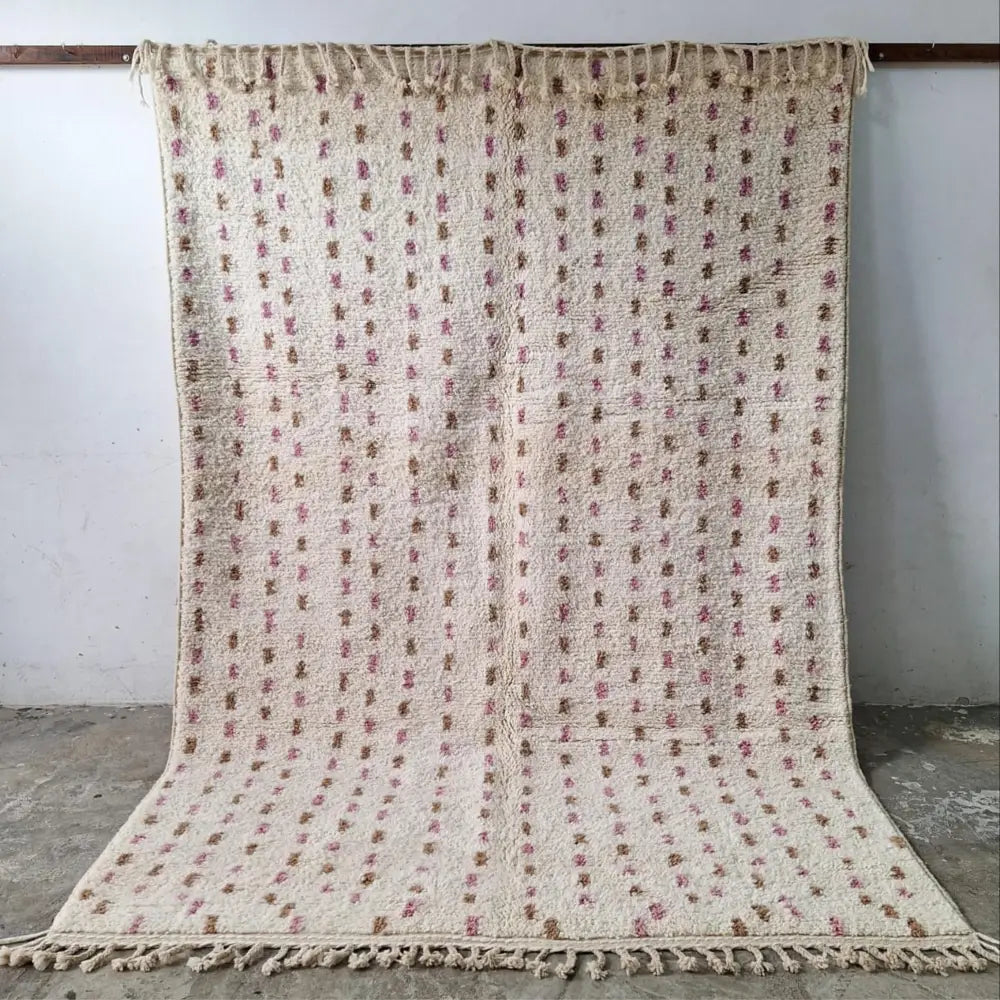 Beige Pink Beni Ouarain Rug