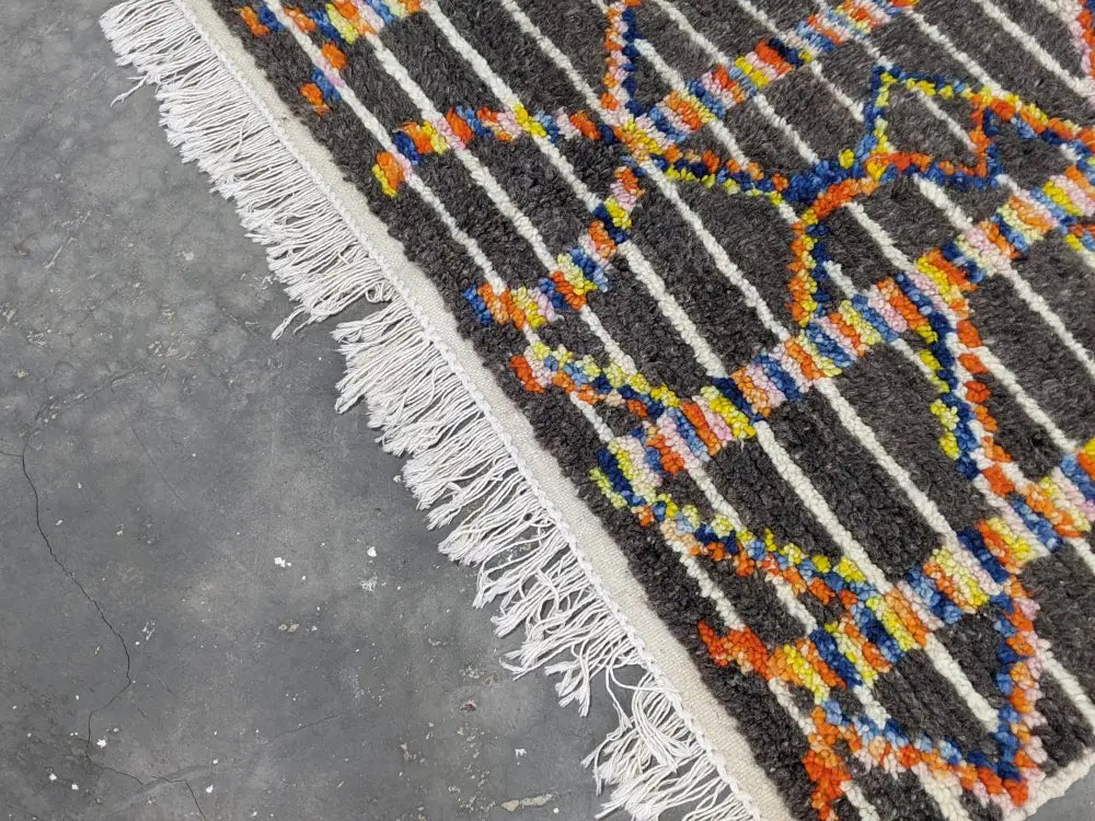 Brown Wool Moroccan Rug