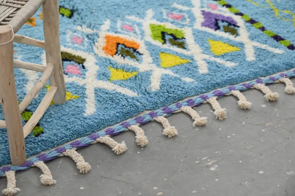 Blue Geometric Azilal Rug