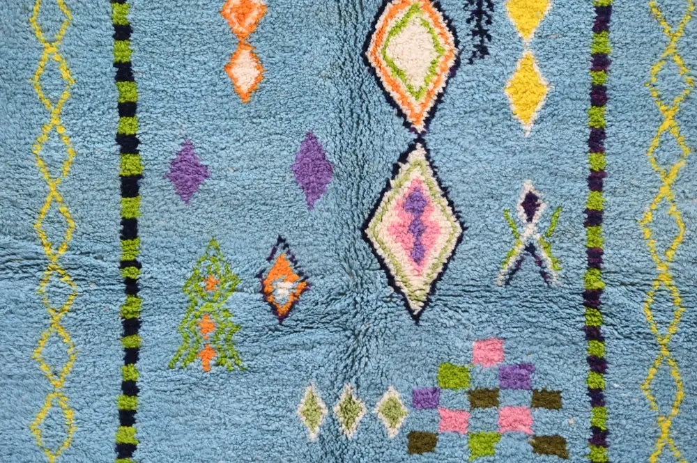Blue Geometric Azilal Rug