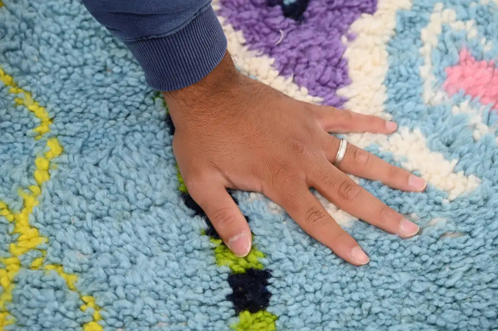 Blue Geometric Azilal Rug