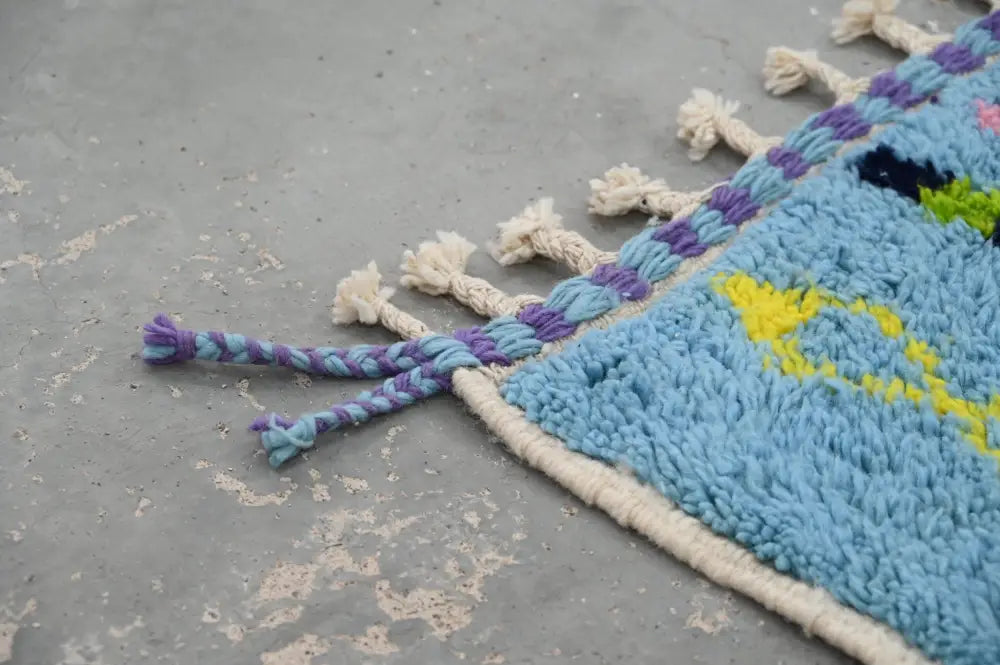 Blue Geometric Azilal Rug