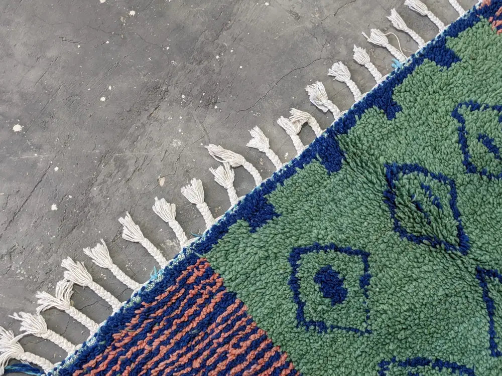 Green Moroccan Wool Rug