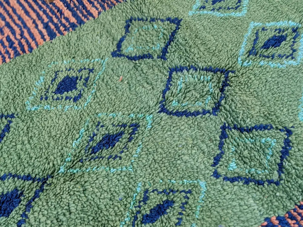 Green Moroccan Wool Rug