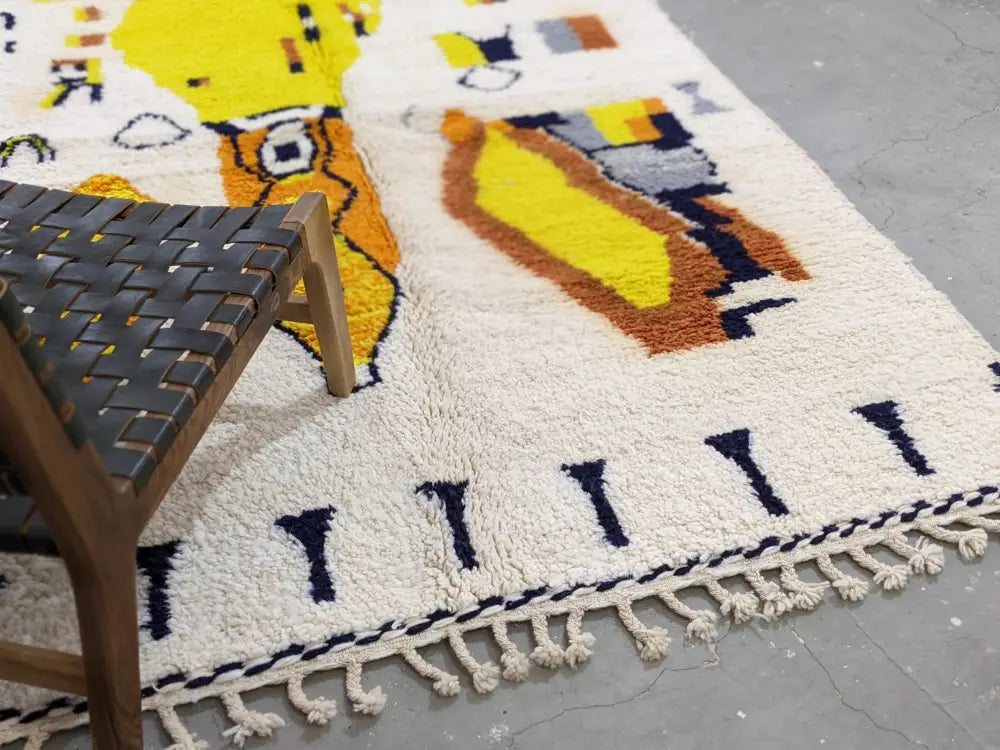 Cream Moroccan Azilal Rug for Diverse Decor