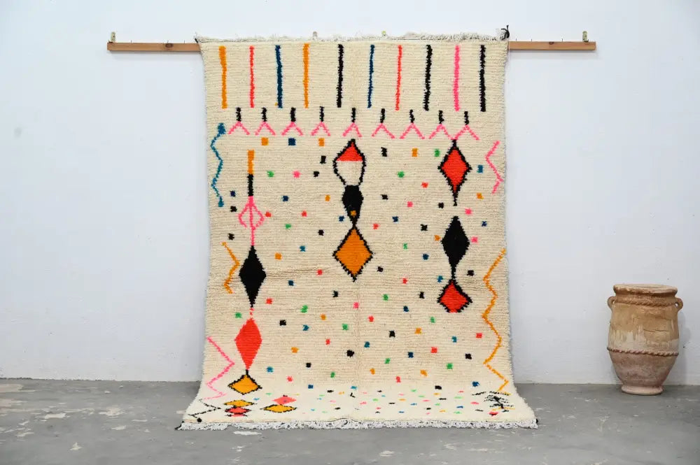 Colorful Cream Azilal Rug