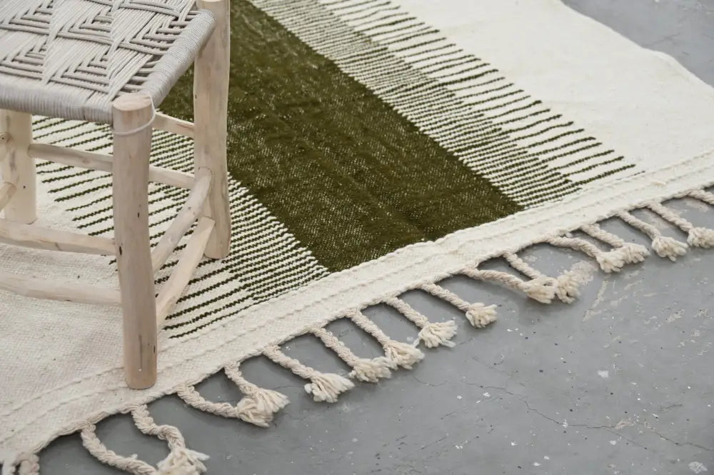 Beige Olive Azilal Rug