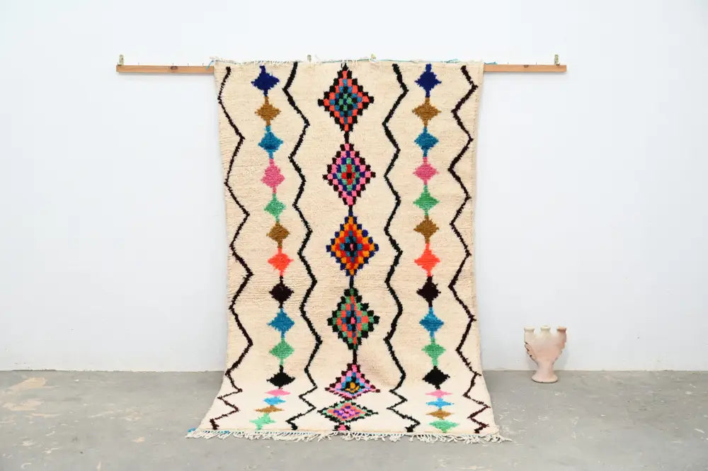 Beige Moroccan Azilal Rug for Bedroom
