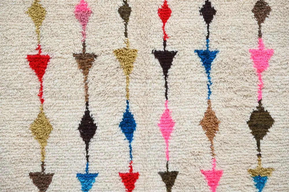 Geometric Beige Moroccan Carpet