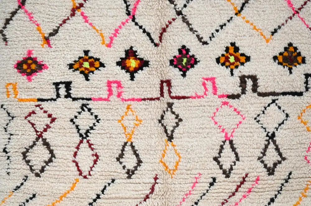 Beige Wool Azilal Rug in Neutral Tones