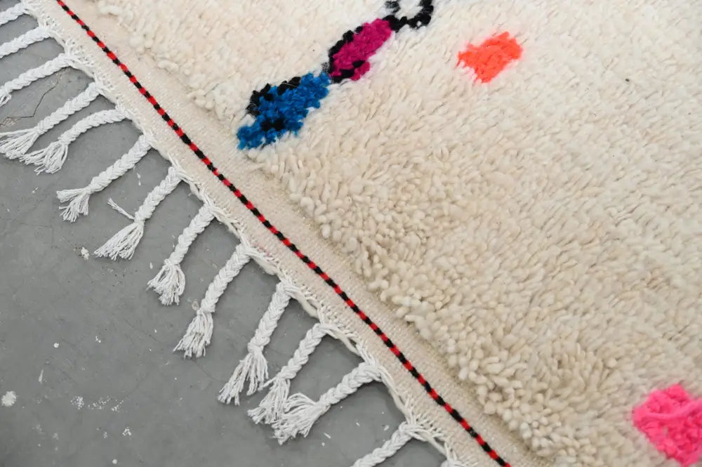 Beige Geometric Azilal Rug for High-Traffic Areas