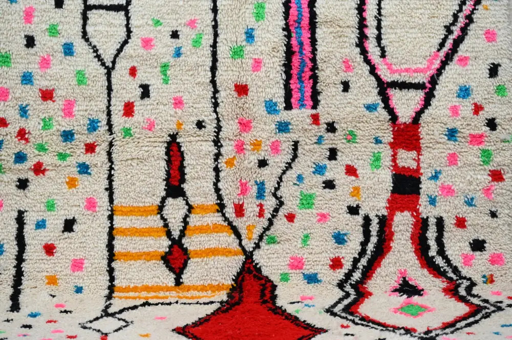 Beige Abstract Azilal Rug